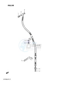 VS750GL (E1) INTRUDER drawing FRONT BRAKE HOSE (MODEL F G H)