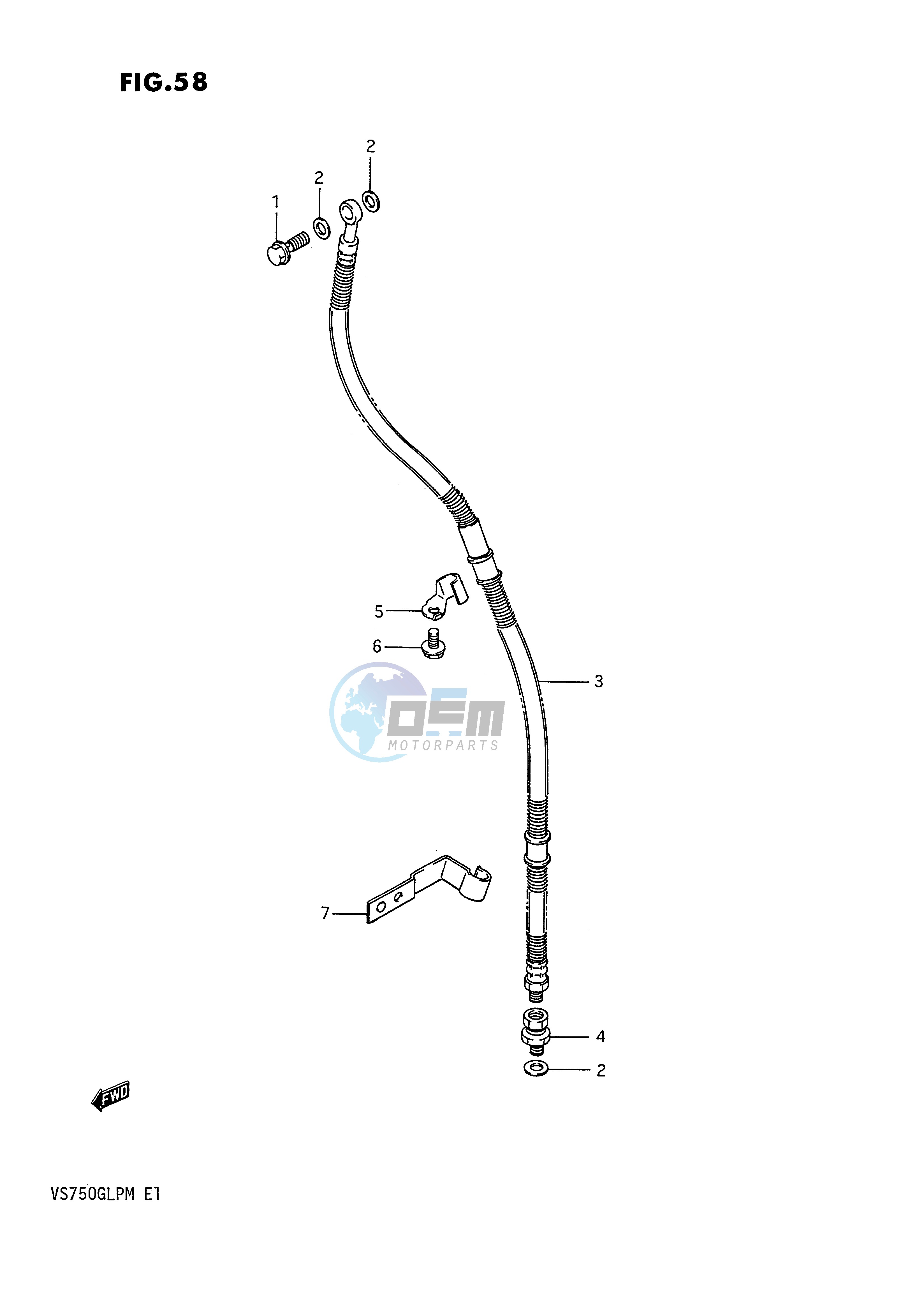 FRONT BRAKE HOSE (MODEL F G H)