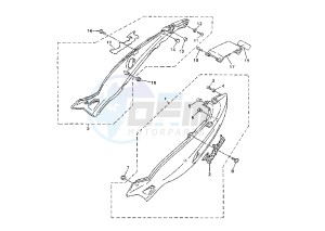 YZF R THUNDER CAT 600 drawing SIDE COVERS MY02