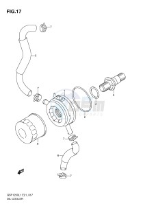 GSF1250 (E21) Bandit drawing OIL COOLER