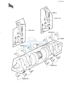 KZ 1300 A (A4) drawing CRANKSHAFT