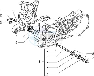 NTT 50 equel to Piaggio NRG mc1 drawing Water pump