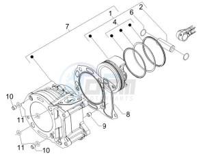 Oregon 250 drawing Cylinder - Piston - Wrist pin unit