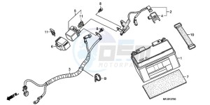 CBR600RRA France - (F / CMF 2F) drawing BATTERY