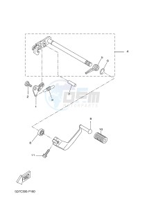 MT125A MT-125 ABS (BR34 BR34 BR34 BR34 BR34) drawing SHIFT SHAFT