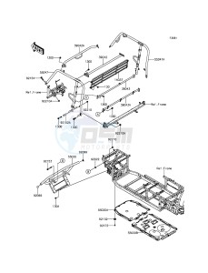 MULE PRO-DX KAF1000EGF EU drawing Guards/Cab Frame