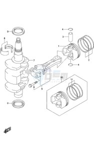 DF 9.9B drawing Crankshaft