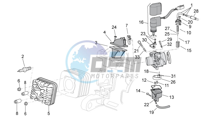 Cylinder head - Carburettor