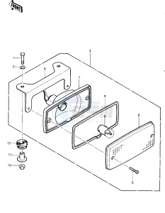 KLT 250 A [KLT250] (A2) [KLT250] drawing TAILLIGHT -- 83 A2- -