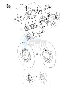 KZ 650 C [CUSTOM] (C1-C3) [CUSTOM] drawing FRONT BRAKE