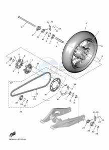 YZF690-U YZF-R7 (BJT1) drawing REAR WHEEL