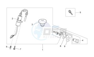 California Black Eagle 1100 drawing Lock hardware kit