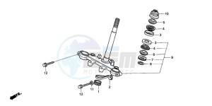 CRF70F drawing STEERING STEM