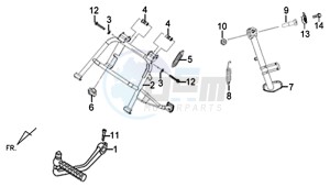 X'PRO 50 (45 KM/H) (AE05W4-EU) (L4-M1) drawing MAIN STAND - KICK STARTER ARM / X'PRO 50 (45 KM/H) (AE05W4-EU) (L4-M1)