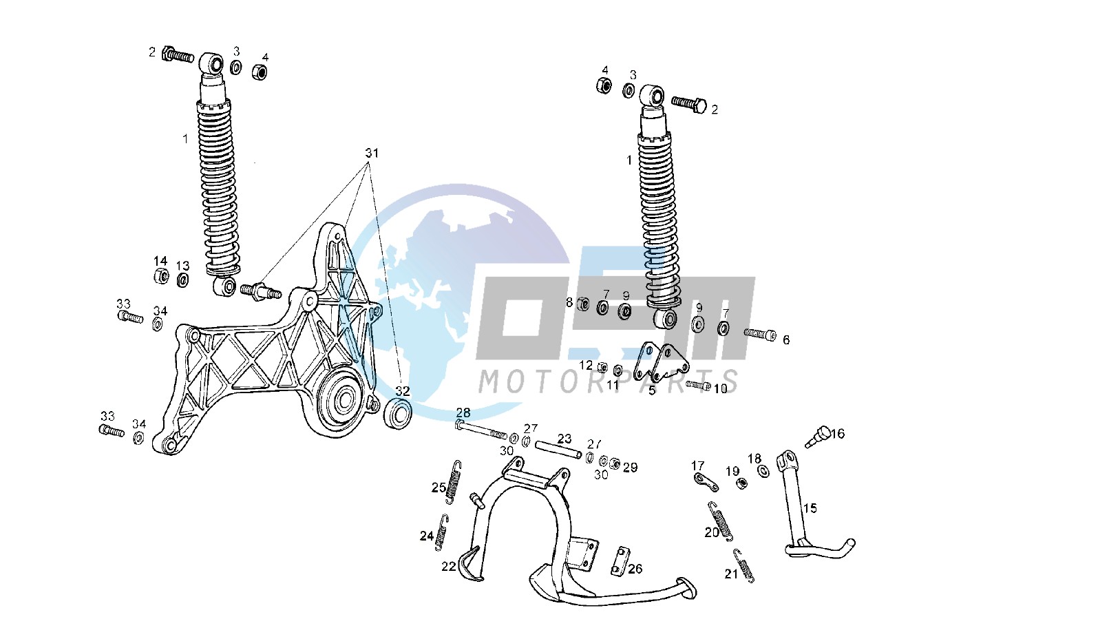 SWING ARM - SHOCK ABSORBER