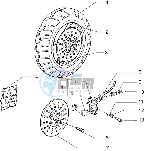 Front wheel - Caliper - (Disc brake version)