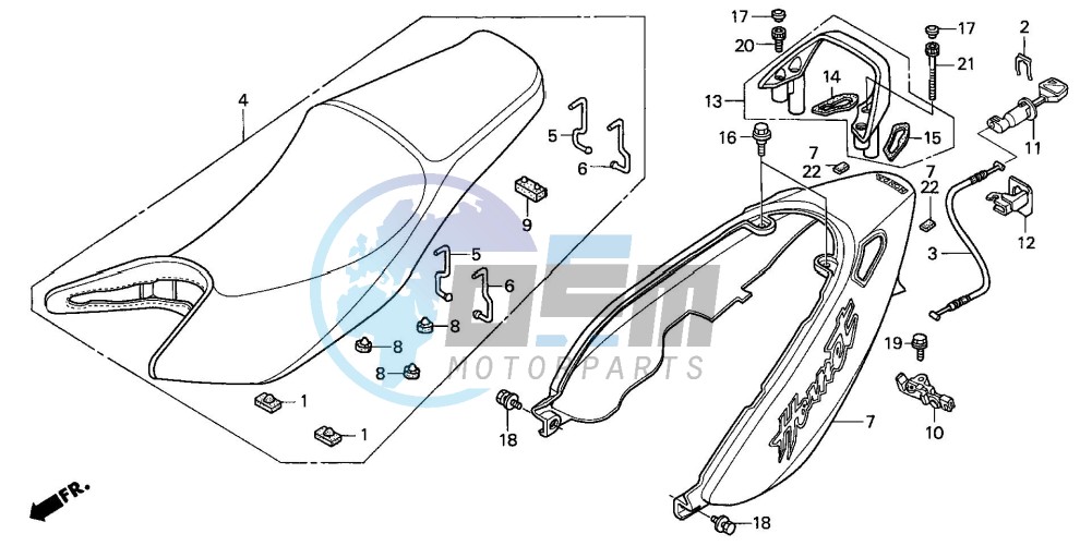 SEAT/SEAT COWL (CB600F3/4/5/6)