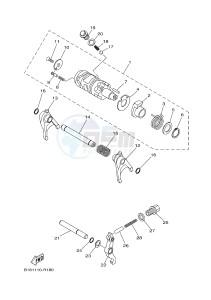 YFM700FWBD YFM70KPXH KODIAK 700 EPS (2SME) drawing SHIFT CAM & FORK