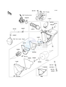 KLX 140 A [KLX140] (A8F-A9FA) A9F drawing AIR CLEANER