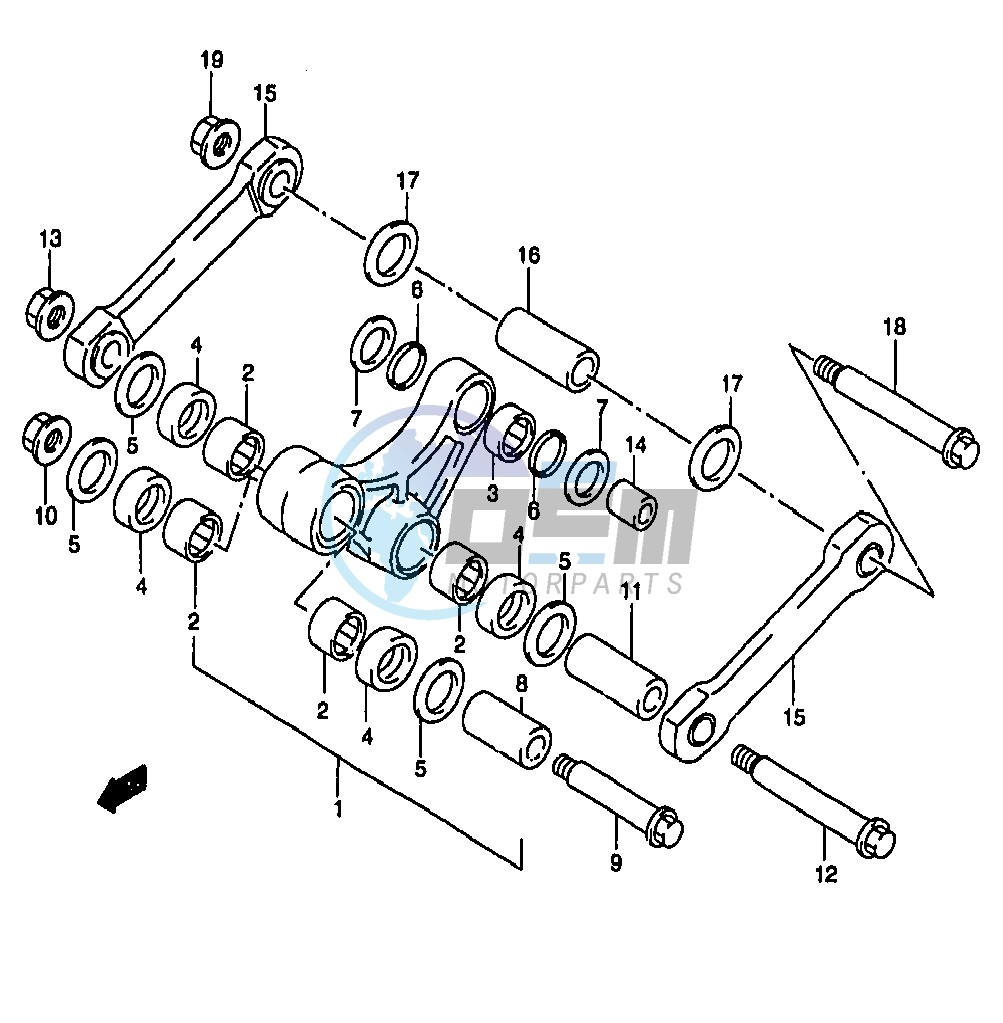 REAR CUSHION LEVER (MODEL Y)