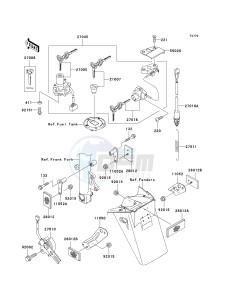 ZX 900 F [NINJA ZX-9R] (F1-F2) [NINJA ZX-9R] drawing IGNITION SWITCH_LOCKS_REFLECTORS