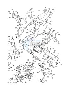 YXZ1000E YXZ10YMXH YXZ1000R EPS (2HCC) drawing FRONT FENDER