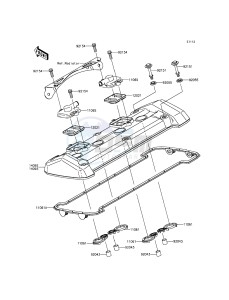 Z800 ZR800CFF UF (UK FA) XX (EU ME A(FRICA) drawing Cylinder Head Cover