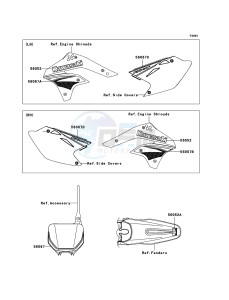 KX450F KX450D7F EU drawing Decals