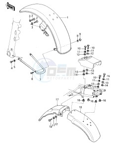 KZ 400 C (C1) drawing FENDERS