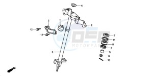 TRX200 FOURTRAX 200 drawing STEERING SHAFT