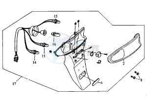 ATTILA - 125 cc drawing TAILLIGHT