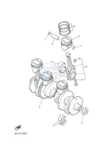 XJR1300 (5WMW) drawing CRANKSHAFT & PISTON