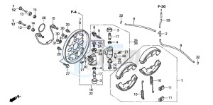 TRX450FM drawing FRONT BRAKE PANEL