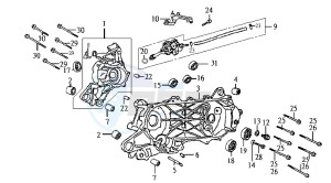 JET EURO X 50 E2 drawing CRANKCASE