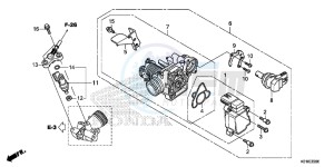 SH125AE SH125A UK - (E) drawing THROTTLE BODY/FUEL INJECTOR