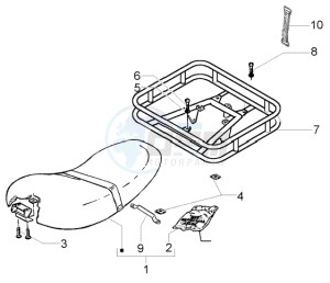 Liberty 50 ptt drawing Saddle - Luggage carrier