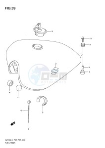 GZ250 (P3) drawing FUEL TANK (MODEL P33)