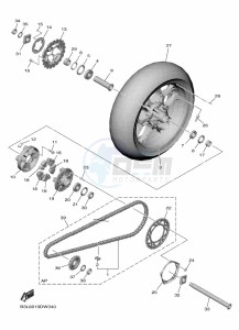 YZF1000 YZF-R1 (B3LG) drawing REAR WHEEL