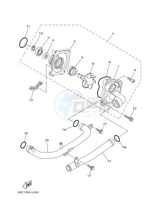 XP500A T-MAX 530 (59C9) drawing WATER PUMP