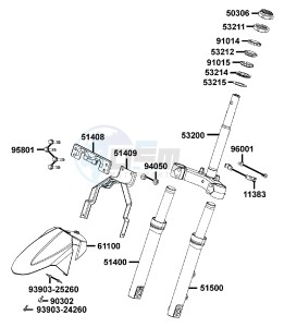 PEOPLE S 200 I drawing Steering Stem  - Front Cushion