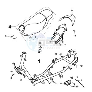 FIGHT W3A drawing FRAME AND SADDLE