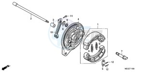 VT750CA9 Australia - (U / ST) drawing REAR BRAKE PANEL