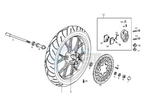 GPR NUDE - 125 cc drawing FRONT WHEEL