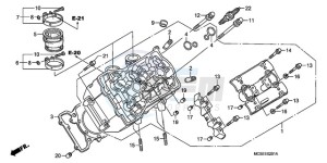 ST1300A9 France - (F / ABS CMF MME) drawing LEFT CYLINDER HEAD