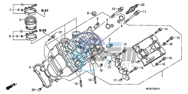 LEFT CYLINDER HEAD