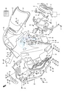 GSX750F (E28) drawing COWLING (MODEL K)