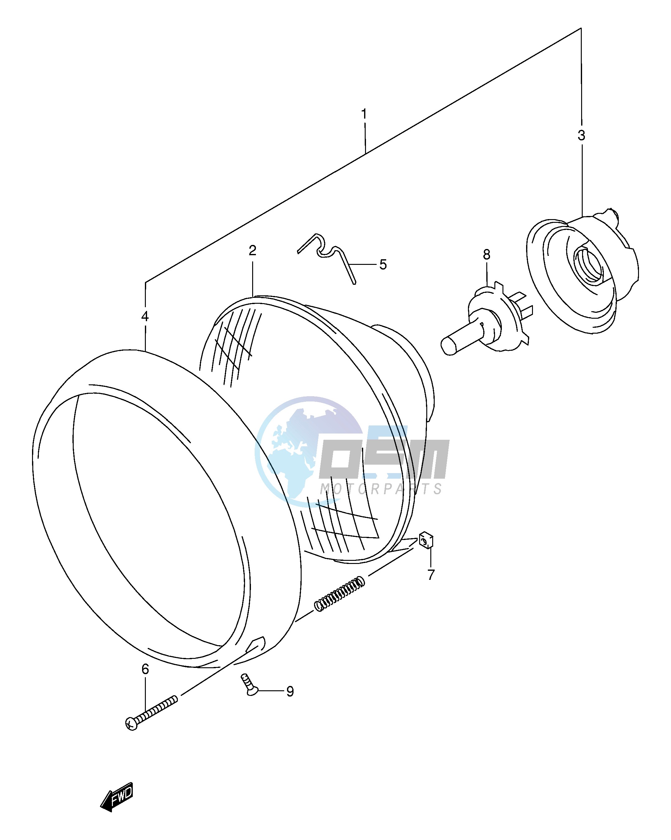 HEADLAMP (MODEL W X Y E24)