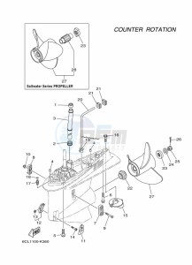 FL225FETX drawing PROPELLER-HOUSING-AND-TRANSMISSION-4