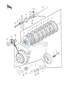 KZ 650 F (F1) drawing CLUTCH