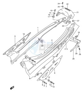 GSX750F (E2) drawing FRAME COVER (MODEL M)